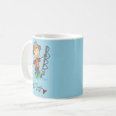 スティックフィギュア漁師 コーヒーマグカップ (正面左)