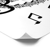 スティックフィギュア男性クラリネットプレーヤーTシャツとギフト ポスター (角)