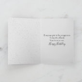 スティックフィギュア誕生日ガールとワイン カード (内部)