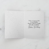 スティックフィギュア誕生日ガールと犬 カード (内部)