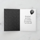 スティックフィギュア誕生日ガールと赤ワイン カード (内部)