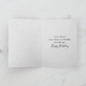 スティックフィギュア誕生日ガールと赤ワイン カード (内部)