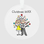 スティックフィギュア高齢夫婦アクリルオーナメント オーナメント (裏面)