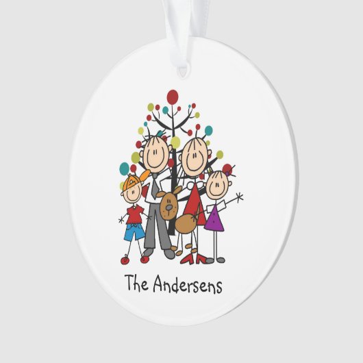 スティックフィギュア4、犬のアクリルオーナメント オーナメント (正面)