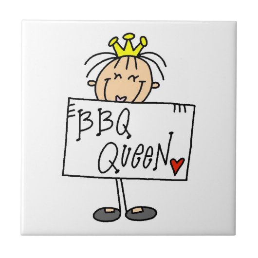 スティックフィギュア BBQ クイーン タイル (正面)