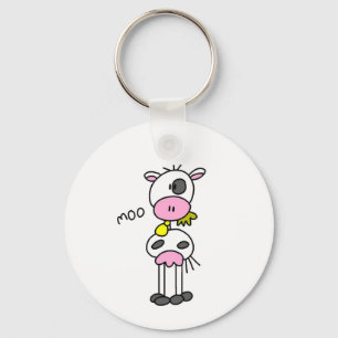 スティックフィギュアCow Tシャツとギフト キーホルダー