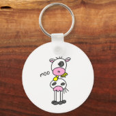 スティックフィギュアCow Tシャツとギフト キーホルダー (正面)