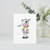 スティックフィギュアCow Tシャツとギフト ポストカード (スタンド正面)