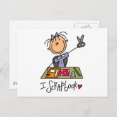 スティックフィギュアIスクラップブックTシャツとギフト ポストカード (正面/裏面)