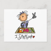 スティックフィギュアIスクラップブックTシャツとギフト ポストカード (正面)