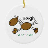 スティックフィギュアTシャツとギフト セラミックオーナメント (正面)