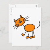 スティックフィギュアTシャツ&ギフト ポストカード (正面/裏面)