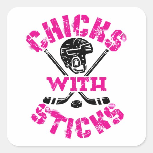 スティックホッケー女性女子のチックス スクエアシール (正面)