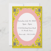 スティックホースに乗る小さなカウガール（西部パーティー) 招待状 (裏面)