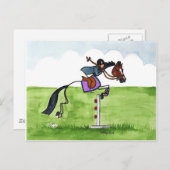 スティックホースポニーショージャンプ ポストカード (正面/裏面)