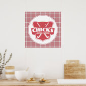 スティックポスター付きフィールドホッケーチックス ポスター (キッチン)