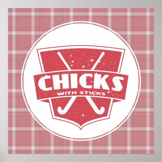 スティックポスター付きフィールドホッケーチックス ポスター (正面)