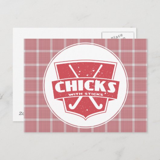 スティックポストカード付きフィールドホッケーチックス ポストカード (正面/裏面)