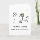 スティックマンユーモア引用文フェイシャルおもしろいバレンタインデー カード (正面)