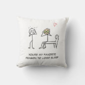 スティックマンユーモア引用文フェイシャルおもしろいバレンタインデー クッション (正面)