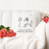 スティックマンユーモア引用文フェイシャルおもしろいバレンタインデー クッション