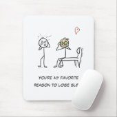 スティックマンユーモア引用文フェイシャルおもしろいバレンタインデー マウスパッド (マウス)