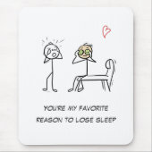 スティックマンユーモア引用文フェイシャルおもしろいバレンタインデー マウスパッド (正面)