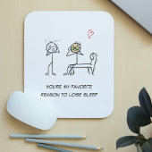 スティックマンユーモア引用文フェイシャルおもしろいバレンタインデー マウスパッド