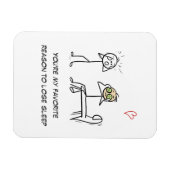 スティックマンユーモア引用文フェイシャルおもしろいバレンタインデー マグネット (横)