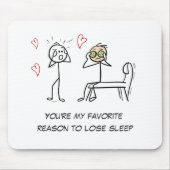 スティックマンユーモア引用文ロマンおもしろいムバレンタインデー マウスパッド (正面)