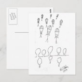 スティックマン攻撃 ポストカード (正面/裏面)