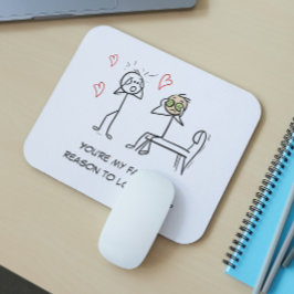 スティックマン ユーモア 引用 ロマンティック 楽しい バレンタインデー マウスパッド