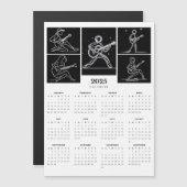 スティックミニマルフィギュアギター2025磁気カレンダー (正面/裏面)