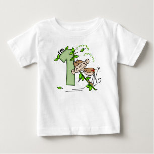 スティックモンキースイング第1誕生日 ベビーTシャツ