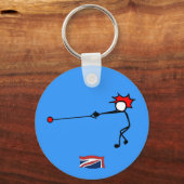 スティック付きスポーツハンマースロワーUK キーホルダー (正面)
