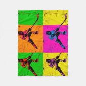 スティック取り扱いホッケープレーヤフリースブランケット フリースブランケット (正面)