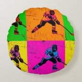 スティック取り扱いホッケープレーヤー ラウンドクッション (正面)