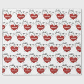 スティック図の新婚おめでとう ラッピングペーパー (フラット)