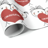 スティック図の新婚おめでとう ラッピングペーパー (ロールコーナー)