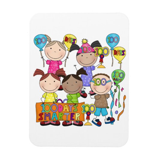 スティック図キッズ100日 頭が切れる マグネット (縦)