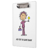 スティック図形ナースクリップボード クリップボード (左)