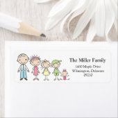 スティック図形ファミリ差出人住所ラベル ラベル (インサイチュ)