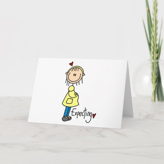 スティック図形期待ベビー 案内状 (正面)