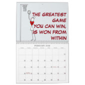 スティック図感動的引用文Netball 2023 カレンダー (2月 2026)