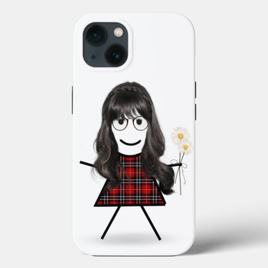 スティック女の子とデイジー Case-Mate iPhoneケース (裏面)
