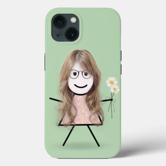 スティック女の子とデイジー Case-Mate iPhoneケース (裏面)