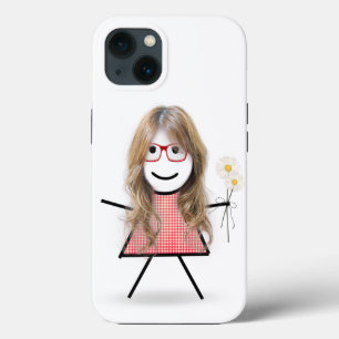 スティック女の子とデイジー iPhone 13ケース