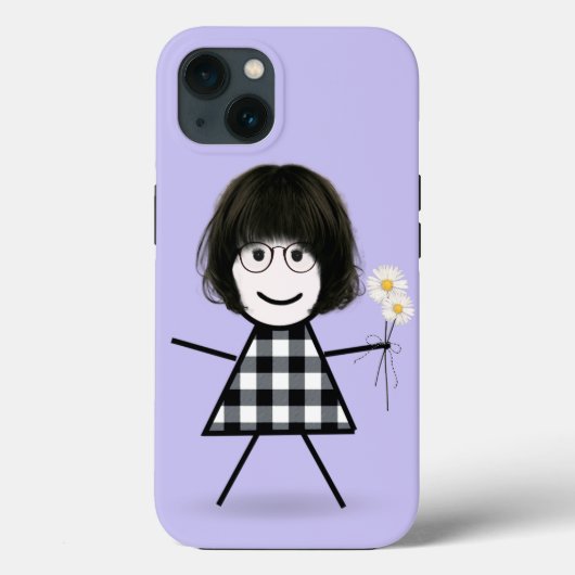 スティック女の子とデイジー Case-Mate iPhoneケース (裏面)