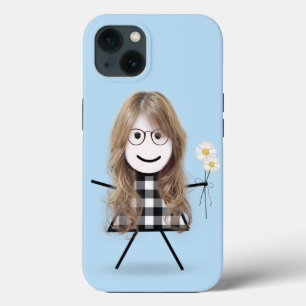 スティック女の子とデイジー iPhone 13ケース