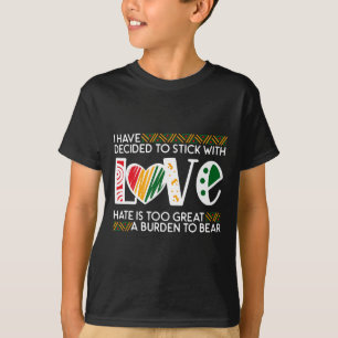 スティック愛Mlkブラックヒストリメラニンアメリクを決定 Tシャツ